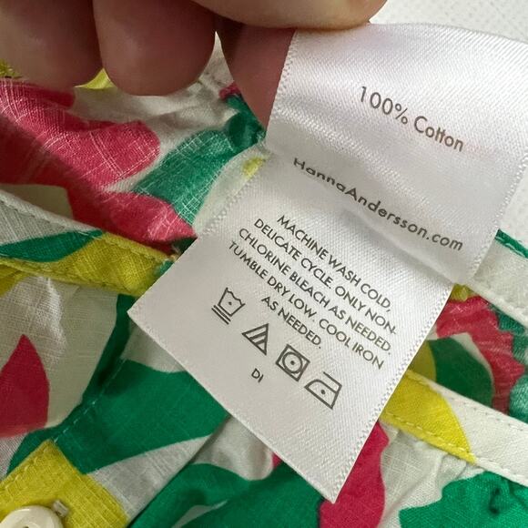 Hanna Andersson Lemon Sun Dress Tunic Size Medium Beachy Vacation Coastal - Picture 10 of 10